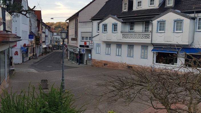 Innenstadt Bad Orb am Karfreitag